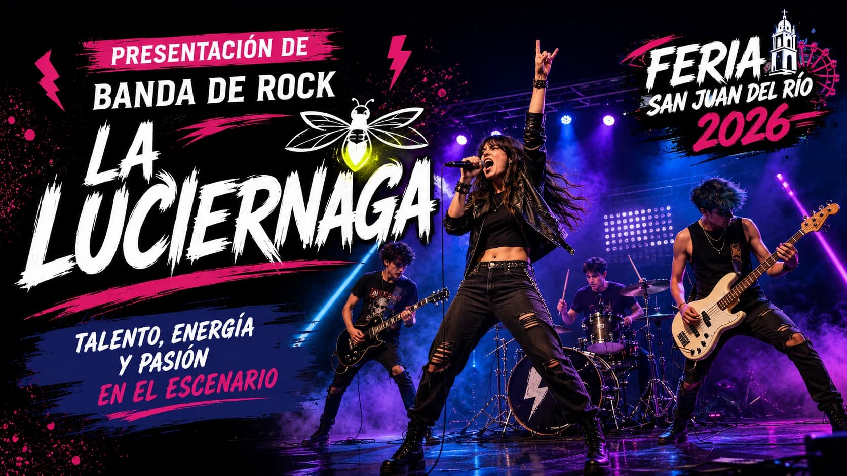Presentación de banda de rock 'La Luciernaga'