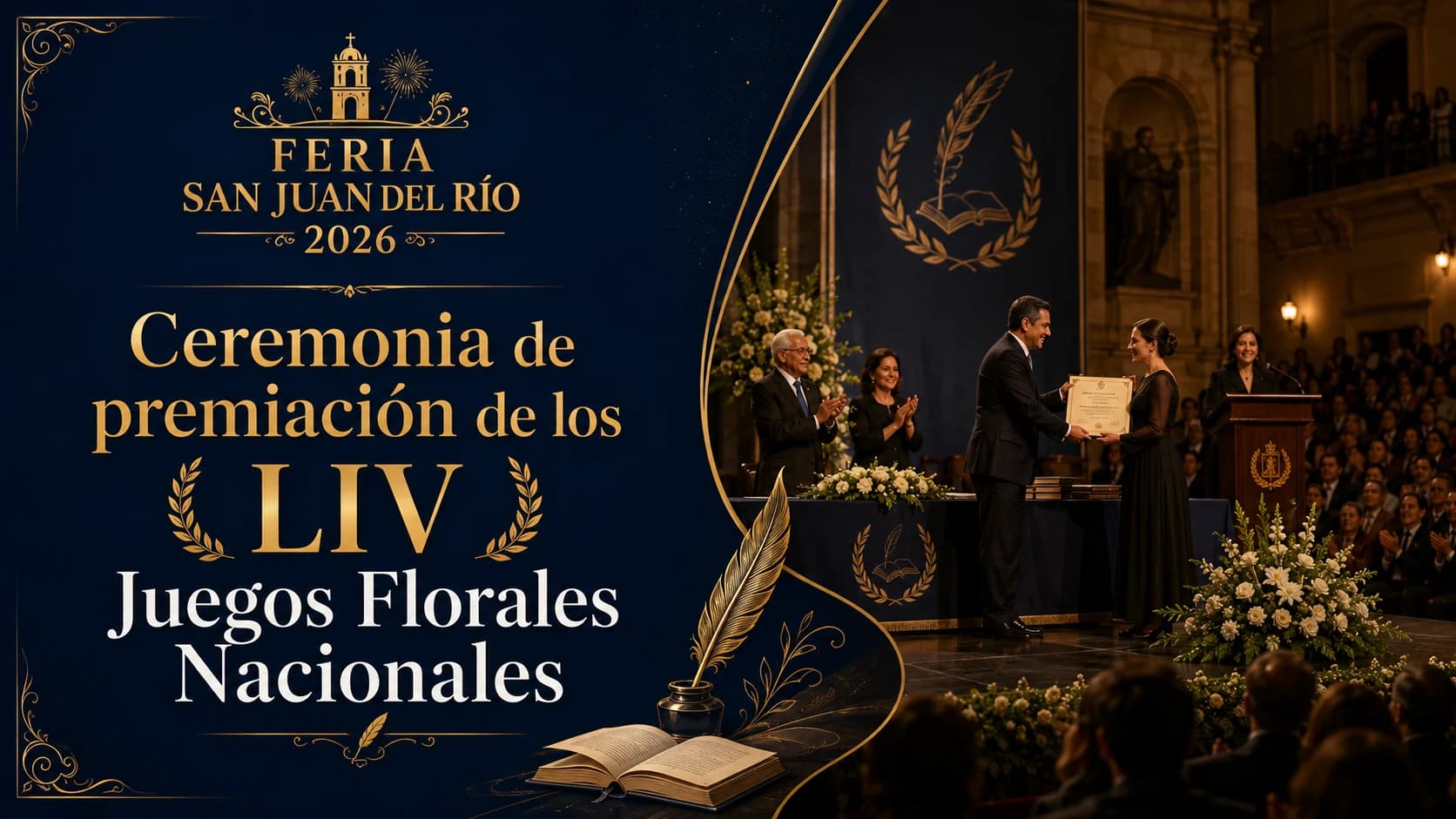 Ceremonia de premiación de los LIV Juegos Florales Nacionales