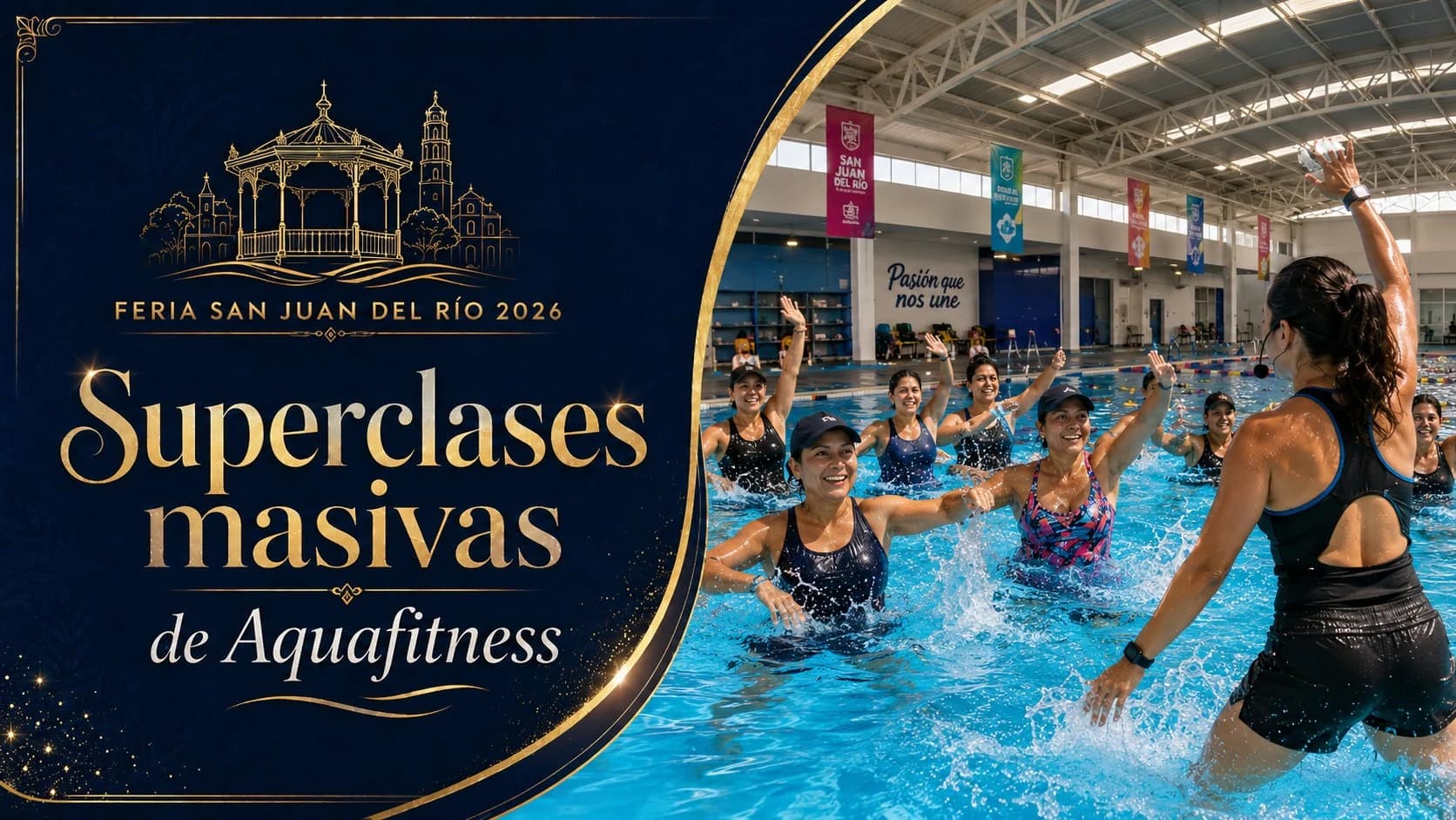 Superclases masivas de aquafitness