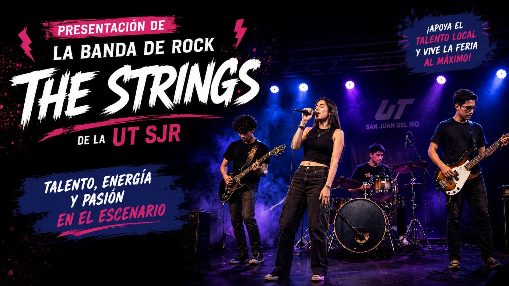 Presentación de la banda de rock 'The Strings' de la UT SJR